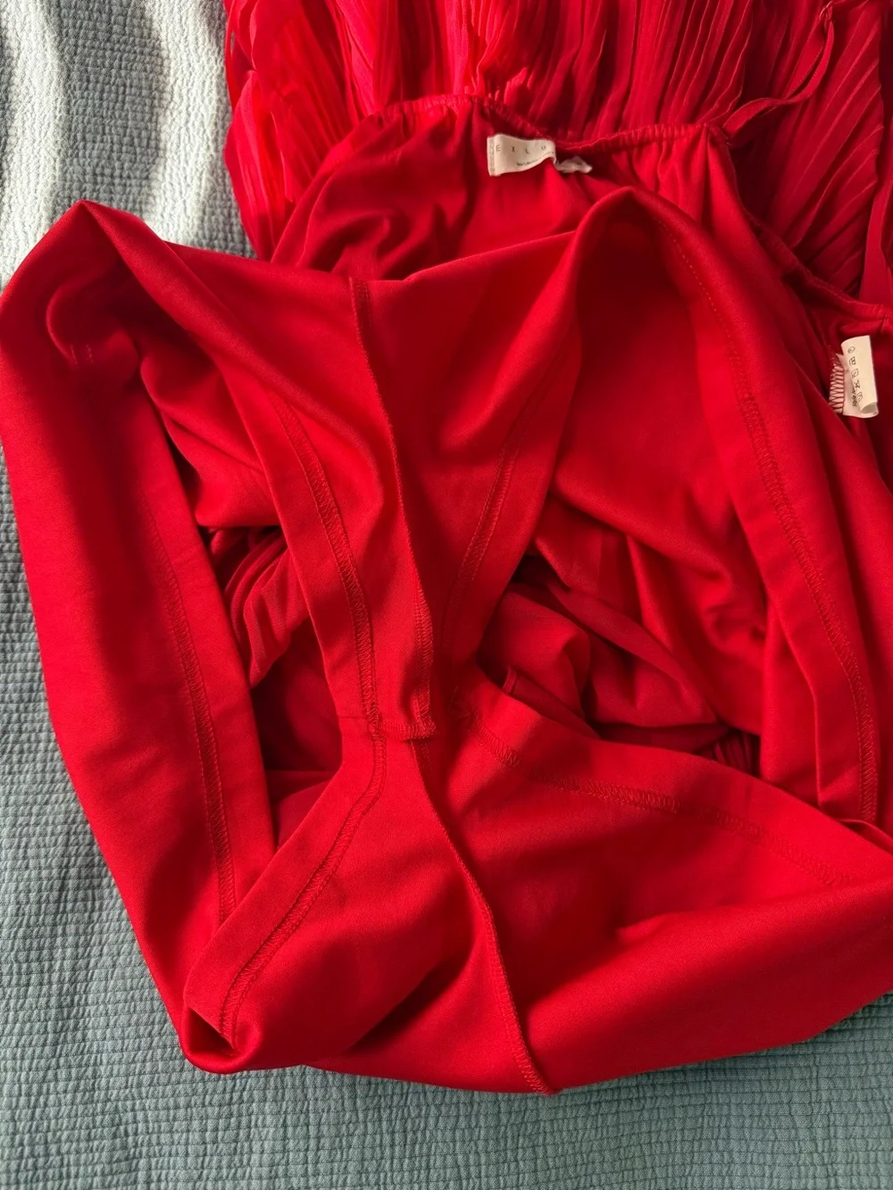 Red Spaghetti-Strap Party Romper